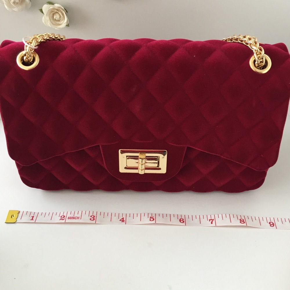 ‼️SALE‼️ CLASSIC WINE GOLD LUXURY SHOULDER BAG - Picture 7 of 8